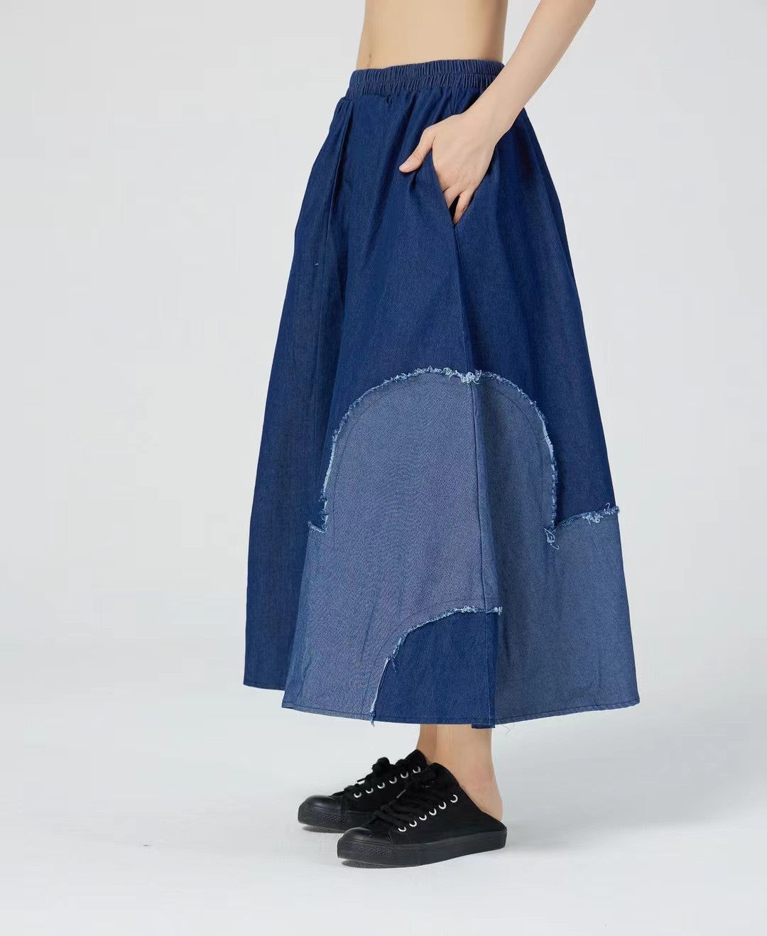 Denim flower skirt