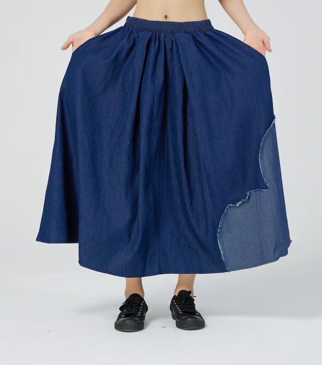 Denim flower skirt